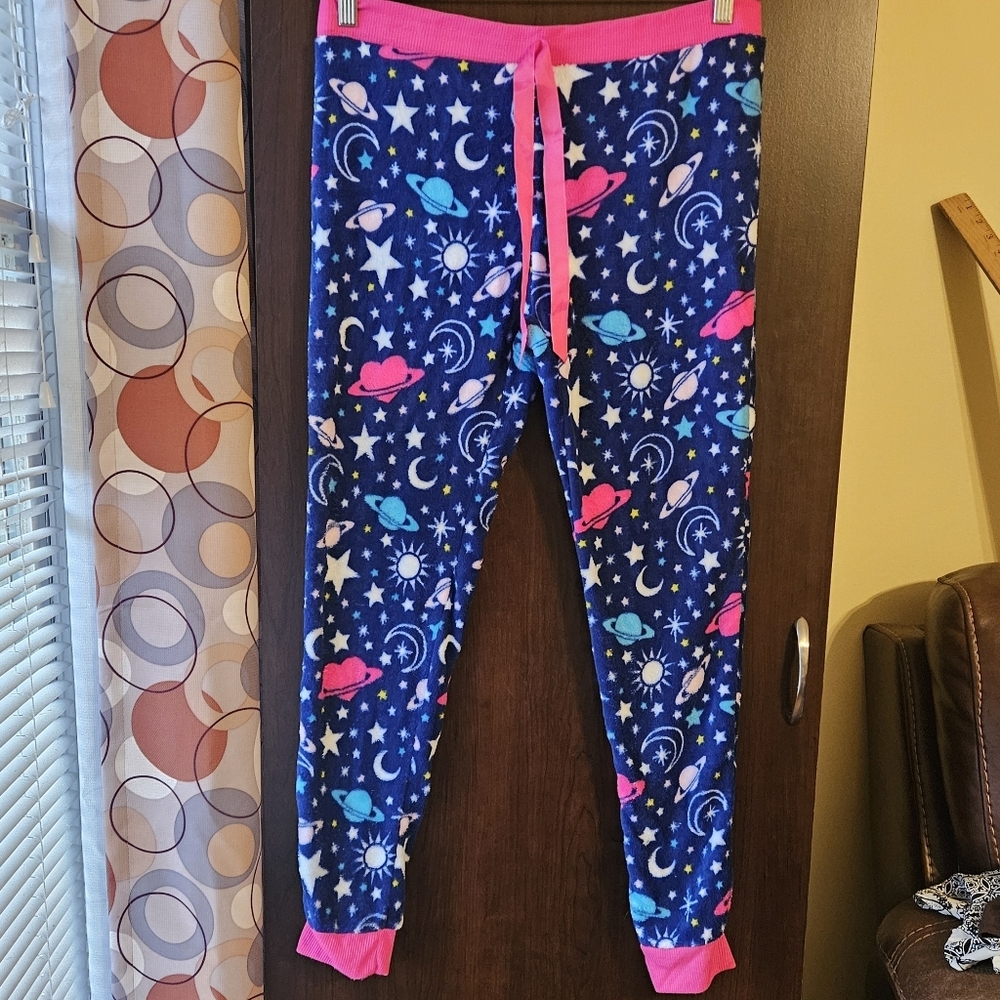 Bobbie Brooks Cosmic Pajama Bottoms - Blue and Pink